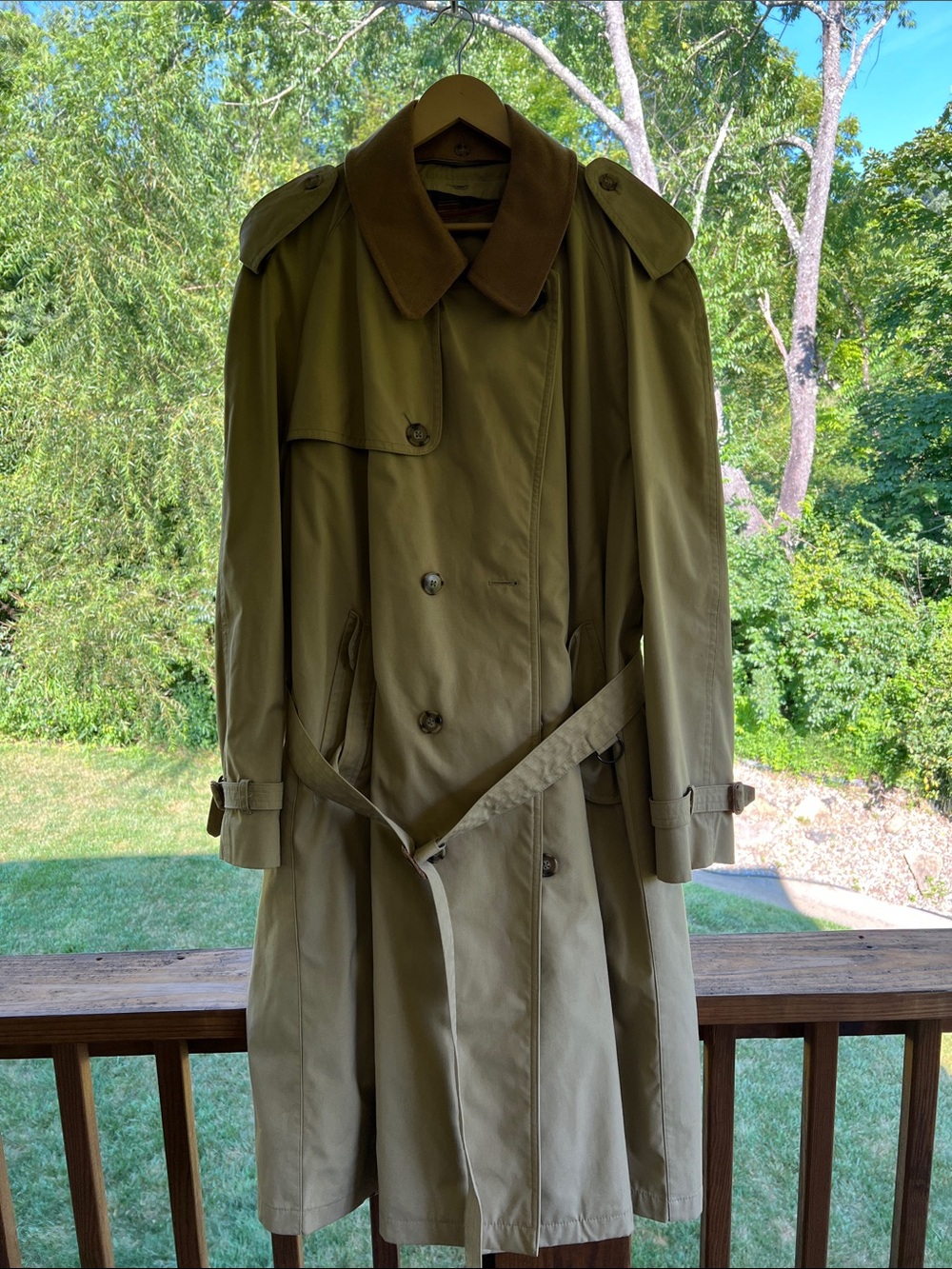 Men's Vintage Khaki Trench Coat